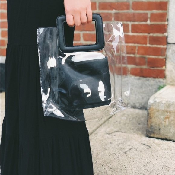 🆕Mabel Black & Clear PVC Top Handle Bag - Picture 5 of 5